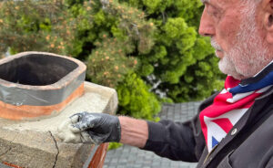 Cracked Chimney Crown Repair in San Clemente CA
