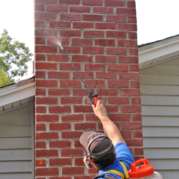 water damage on chimney in lakeside, ca