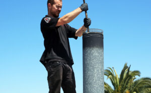 Chimney cleaning in La Jolla, CA.