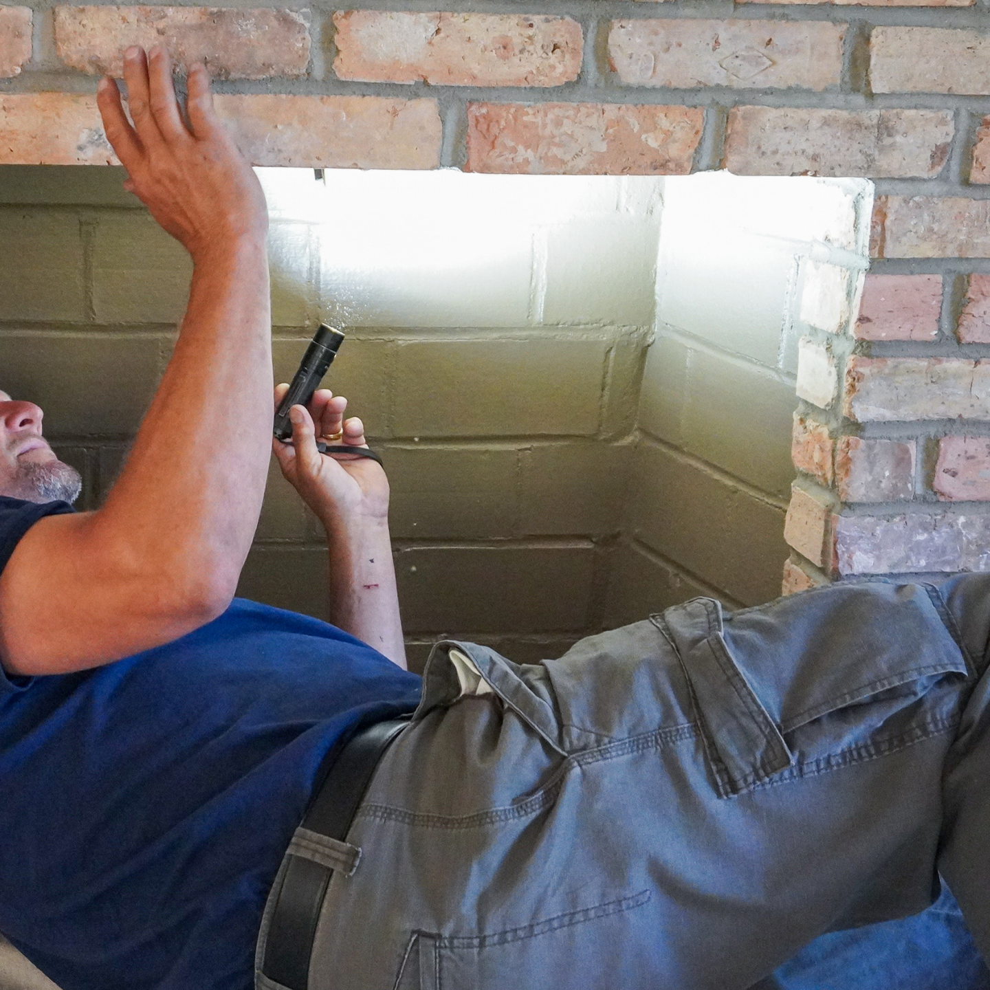 Fireplace safety inspection in Lakeside, CA.