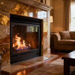 Gas fireplace in Oceanside, CA.