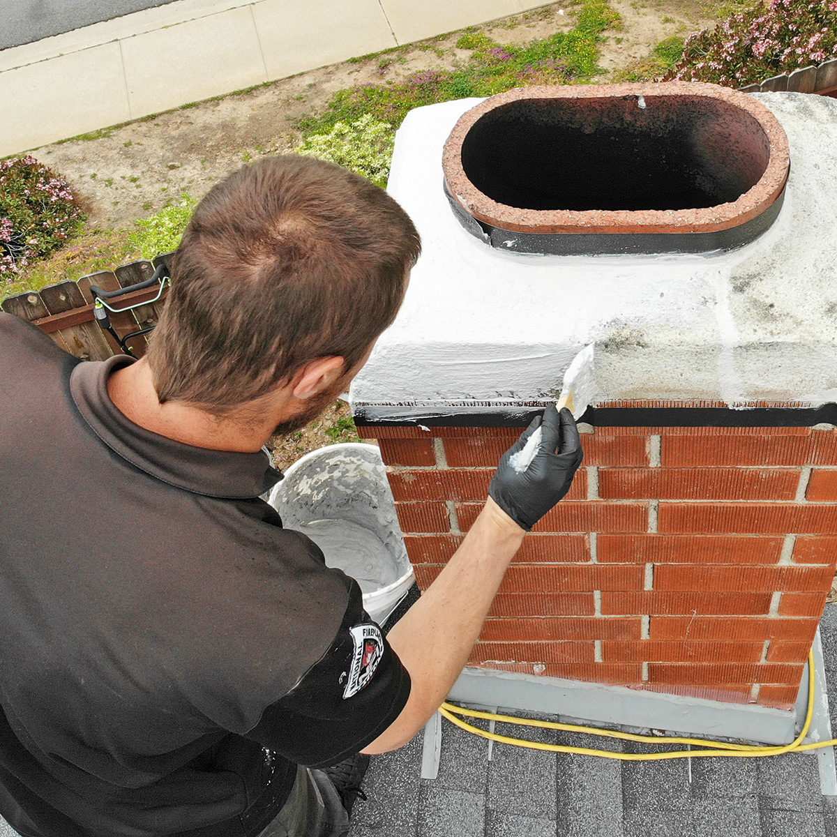 Sealing and repairing damaged chimney crowns in Mission Hills, CA